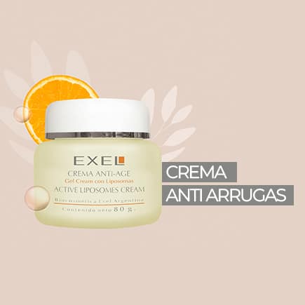 Crema anti arrugas con vitaminas, elastina y liposomas de Exel